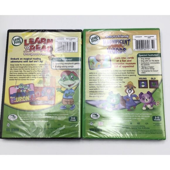 6 Leap Frog Learning DVDS Lot Educational Videos Learn Math Reading Phonics - Picture 7 of 9